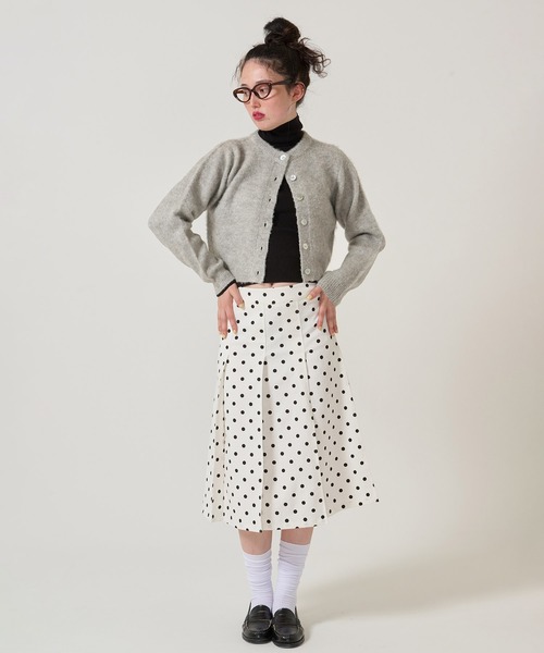 TINA：JOJUN（ティーナジョジュン）の「ウールミックス 起毛 カーディガン TINA：JOJUN（カーディガン/ボレロ・レディース・ホワイト/パープル/グレー・M）」の17枚目の写真