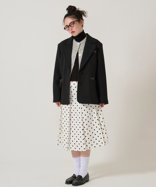 TINA：JOJUN（ティーナジョジュン）の「ウールミックス 起毛 カーディガン TINA：JOJUN（カーディガン/ボレロ・レディース・ホワイト/パープル/グレー・M）」の20枚目の写真