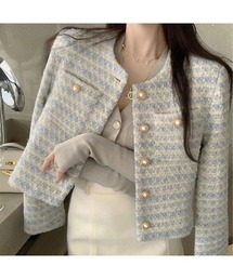 花柄ノーカラージャケット 花柄ゴブラン織り ノーカラージャケット | SWIVEL SLUM DIVE