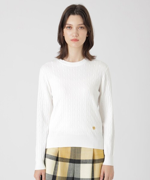 レーヨンストレッチケーブルニット（ニット/セーター）｜BLUE LABEL