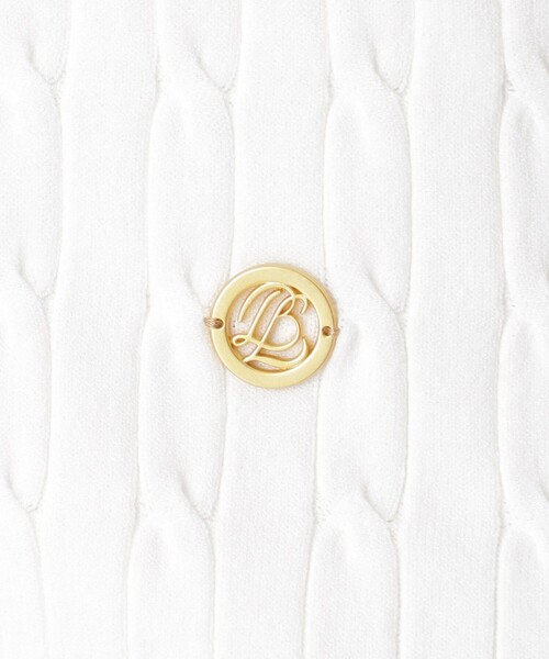 BLUE LABEL CRESTBRIDGE（ブルーレーベルクレストブリッジ）の「レーヨンストレッチケーブルニット（ニット/セーター・レディース・グレー系その他/ブラック/ホワイト・38）」の7枚目の写真