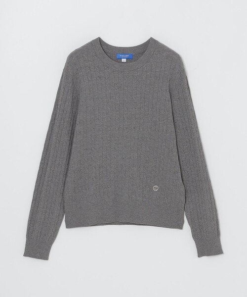 BLUE LABEL CRESTBRIDGE（ブルーレーベルクレストブリッジ）の「レーヨンストレッチケーブルニット（ニット/セーター・レディース・グレー系その他/ブラック/ホワイト・38）」の13枚目の写真