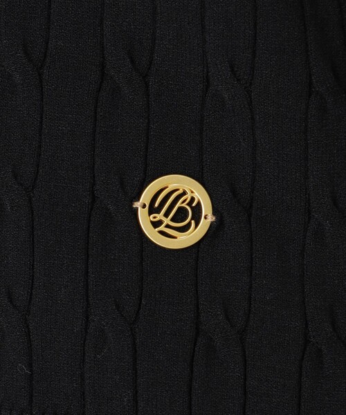 BLUE LABEL CRESTBRIDGE（ブルーレーベルクレストブリッジ）の「レーヨンストレッチケーブルニット（ニット/セーター・レディース・グレー系その他/ブラック/ホワイト・38）」の17枚目の写真