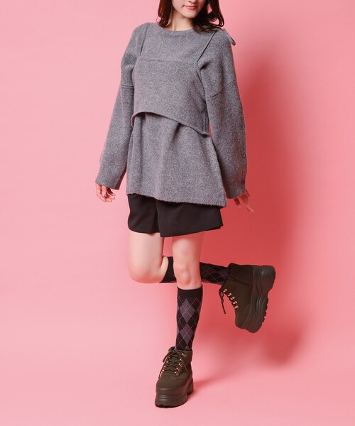 cs T&P(シーエスティーアンドピー)の「厚底ハイカットスニーカー(スニーカー・レディース・ベージュ/ダークブラウン/ブラック・S/M/L/LL)」の9枚目の写真