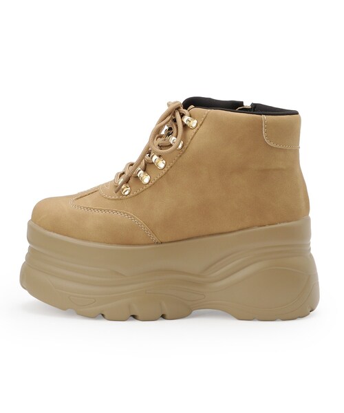 cs T&P(シーエスティーアンドピー)の「厚底ハイカットスニーカー(スニーカー・レディース・ベージュ/ダークブラウン/ブラック・S/M/L/LL)」の17枚目の写真