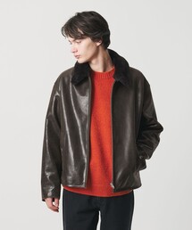UNITED ARROWS BEAUTY&YOUTH レザー ジャケット M UNITED ARROWS LTD. OUTLET｜レザーライク フード ジップ