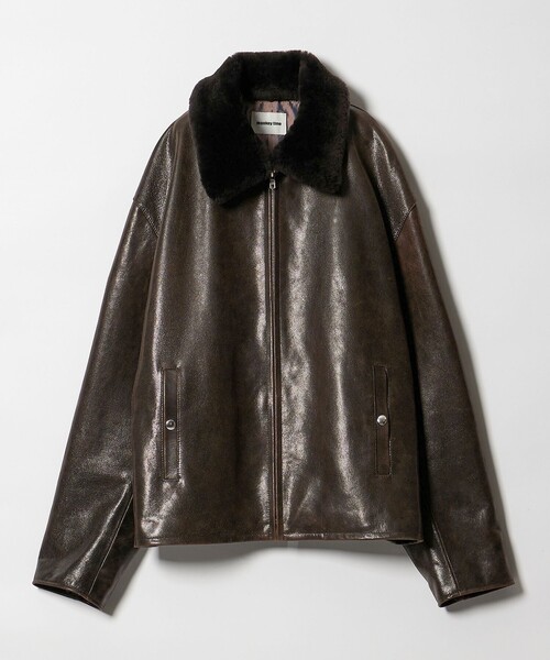 ゴート ムートンカラー ジップ ジャケット（ブルゾン）｜MONKEY TIME