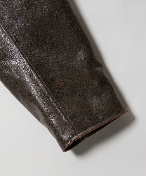 MONKEY TIME(モンキータイム)の「ゴート ムートンカラー ジップ ジャケット(ブルゾン・メンズ・ダークブラウン・S/M/L/XL)」の19枚目の写真