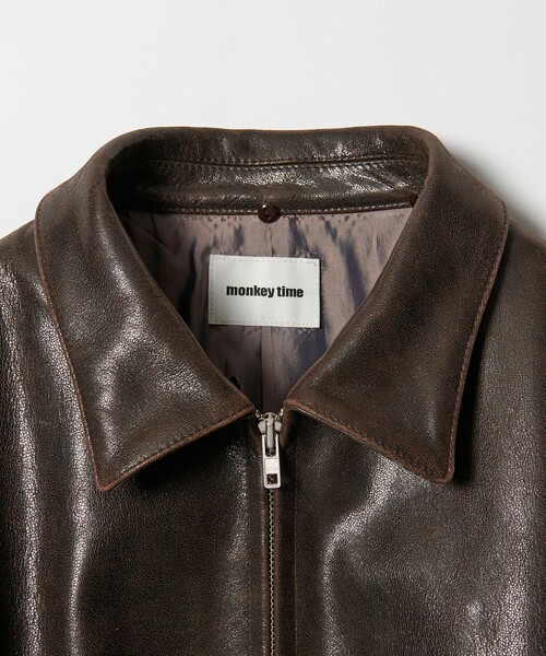 ゴート ムートンカラー ジップ ジャケット（ブルゾン）｜MONKEY TIME