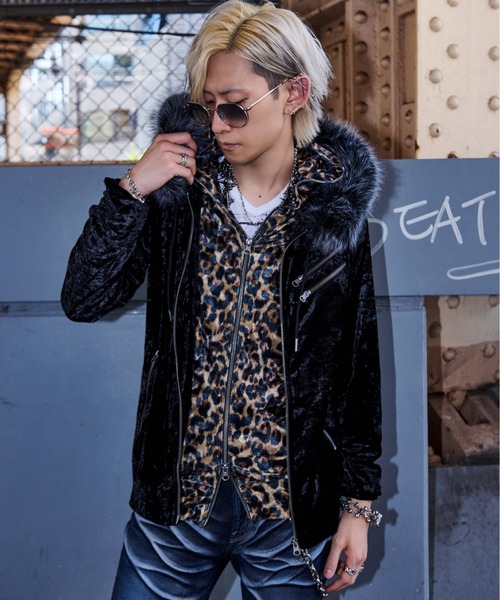 FUGA（フーガ）の「『FUGA/フーガ』ファー付きベロアパーカー