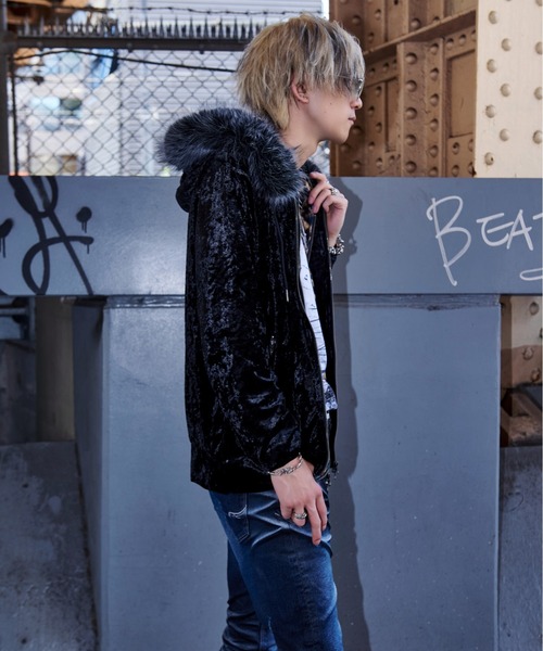 FUGA（フーガ）の「『FUGA/フーガ』ファー付きベロアパーカー