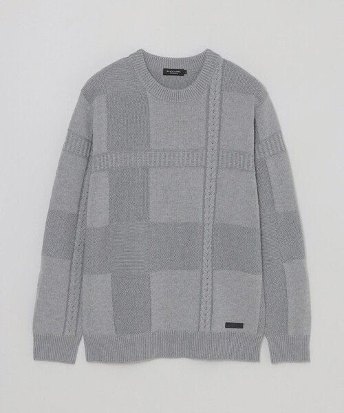 BLACK LABEL CRESTBRIDGE（ブラックレーベル・クレストブリッジ）の「プレーティングカラーシャドーチェックニット（ニット/セーター・メンズ・ホワイト系その他/パープル系その他2/ブルー系その他7/グレー系その他/ブラック・M/L/XL）」の21枚目の写真