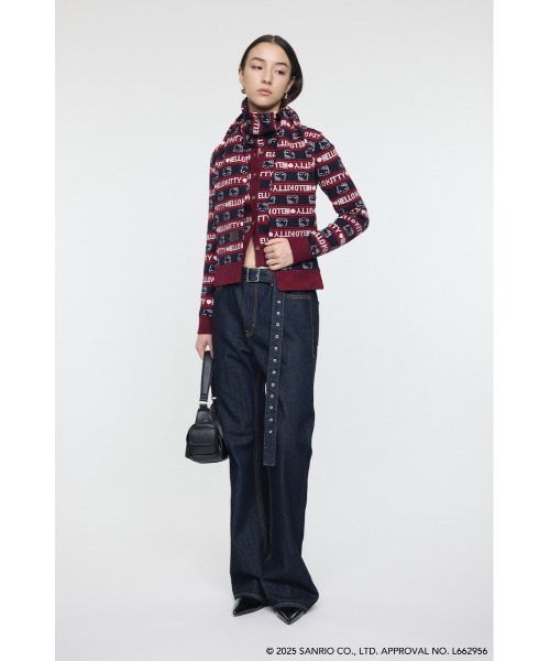 MOUSSY（マウジー）の「HELLO KITTY RETRO STRIPE カーディガン（カーディガン/ボレロ・レディース・アイボリー/ネイビー/ブラウン・FREE）」の5枚目の写真