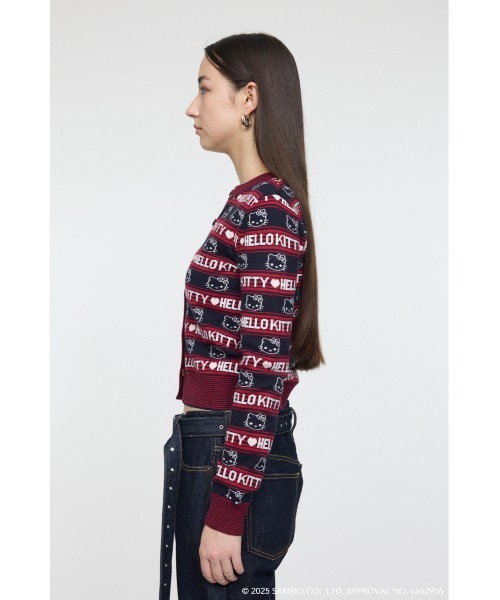 MOUSSY（マウジー）の「HELLO KITTY RETRO STRIPE カーディガン（カーディガン/ボレロ・レディース・アイボリー/ネイビー/ブラウン・FREE）」の10枚目の写真