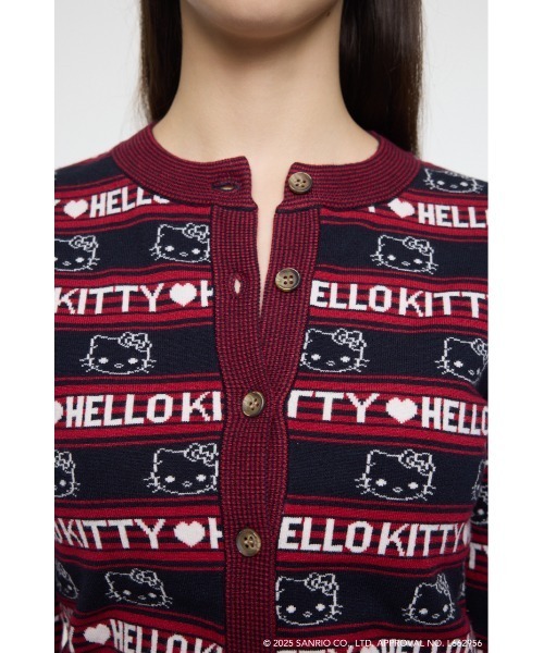 MOUSSY（マウジー）の「HELLO KITTY RETRO STRIPE カーディガン（カーディガン/ボレロ・レディース・アイボリー/ネイビー/ブラウン・FREE）」の12枚目の写真