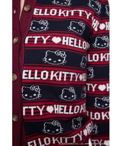 MOUSSY（マウジー）の「HELLO KITTY RETRO STRIPE カーディガン（カーディガン/ボレロ・レディース・アイボリー/ネイビー/ブラウン・FREE）」の13枚目の写真