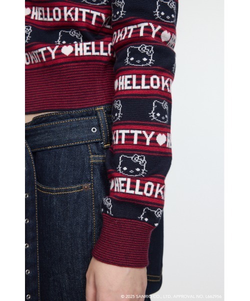 MOUSSY（マウジー）の「HELLO KITTY RETRO STRIPE カーディガン（カーディガン/ボレロ・レディース・アイボリー/ネイビー/ブラウン・FREE）」の14枚目の写真