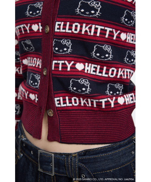 MOUSSY（マウジー）の「HELLO KITTY RETRO STRIPE カーディガン（カーディガン/ボレロ・レディース・アイボリー/ネイビー/ブラウン・FREE）」の15枚目の写真