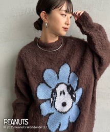 SEQUENZ | 【WEB限定】[SEQUENZ/シークエンズ] SNOOPY フラワー柄 ジャガードニット(ニット/セーター)