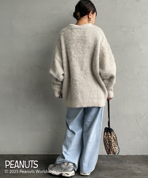 SEQUENZ（シークエンズ）の「【WEB限定】[SEQUENZ/シークエンズ] SNOOPY フラワー柄 ジャガードニット（ニット/セーター・レディース・アイボリー/ブラウン・M/L/XL）」の21枚目の写真