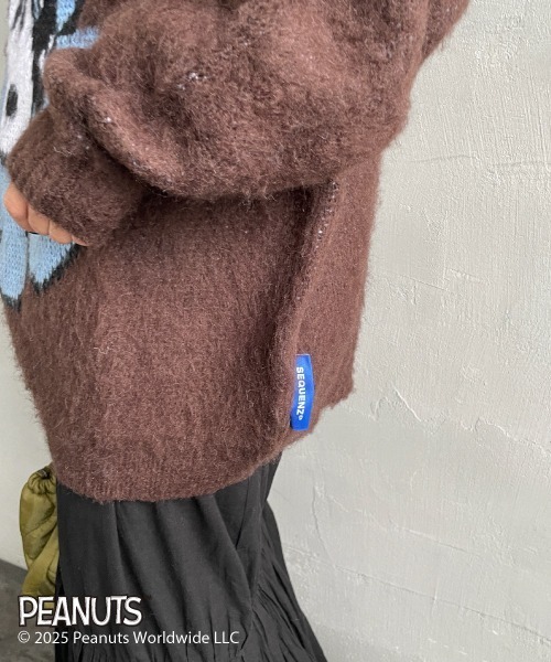 SEQUENZ（シークエンズ）の「【WEB限定】[SEQUENZ/シークエンズ] SNOOPY フラワー柄 ジャガードニット（ニット/セーター・レディース・アイボリー/ブラウン・M/L/XL）」の10枚目の写真
