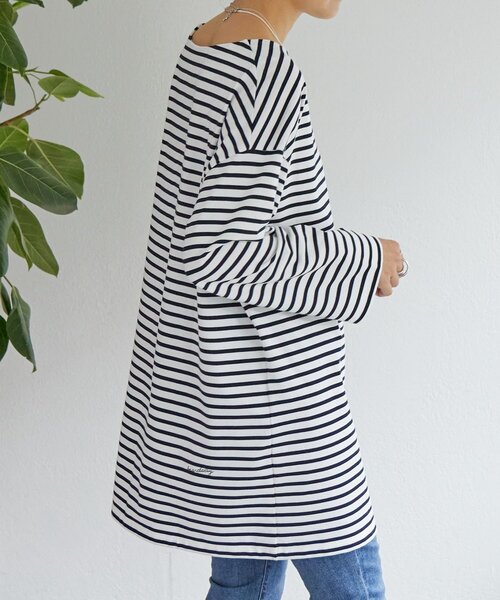 BEARDSLEY（ビアズリー）の「刺繍入りボーダーロングプルオーバー（T