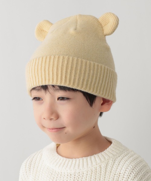 FOUND GOOD（ファウンドグッド）の「K/クマミミニットキャップ（キャップ・キッズ・ブラウン系5/アイボリー・FREE）」の4枚目の写真