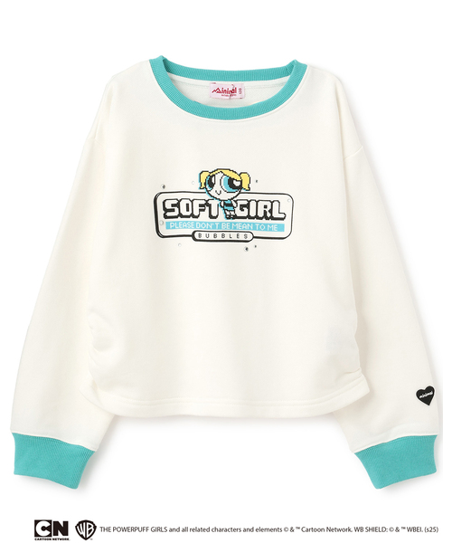 minimal（ミニマル）の「【防汚加工】【パワーパフ ガールズ】アソートキャラ裏毛（スウェット・キッズ・ターコイズブルー/ライトグリーン/マジェンタ/ブラック・130cm/120cm/140cm/110cm/100cm）」の3枚目の写真