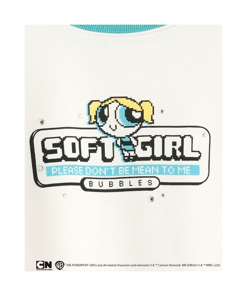 minimal（ミニマル）の「【防汚加工】【パワーパフ ガールズ】アソートキャラ裏毛（スウェット・キッズ・ターコイズブルー/ライトグリーン/マジェンタ/ブラック・130cm/120cm/140cm/110cm/100cm）」の5枚目の写真