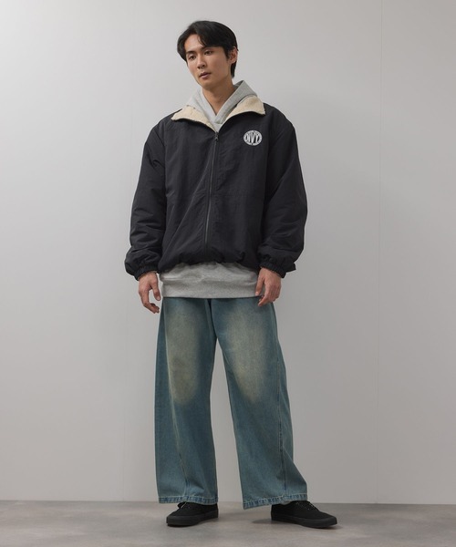 NAVY（ネイビー）の「NAVY 裏ボアリバーシブルブルゾン（ブルゾン・メンズ・ブラック/ネイビー・M/L/XL）」の12枚目の写真