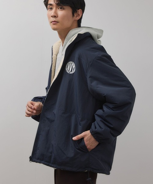 セール】NAVY 裏ボアリバーシブルブルゾン（ブルゾン）｜NAVY
