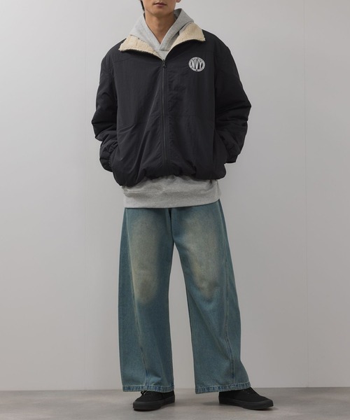 NAVY（ネイビー）の「NAVY 裏ボアリバーシブルブルゾン（ブルゾン・メンズ・ブラック/ネイビー・M/L/XL）」の13枚目の写真