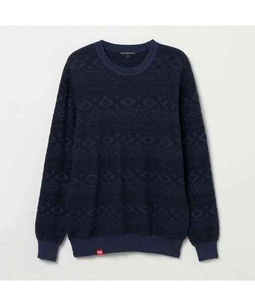 ROSASEN(ロサーセン)の「【Rosasen/GOLF】モールニット オルテガ柄セーター(ニット/セーター・メンズ・ネイビー/ブラウン/グレー・XL/L/M)」の1枚目の写真
