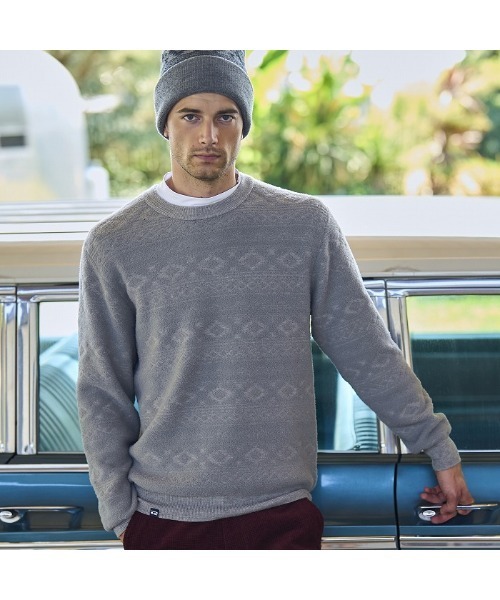 ROSASEN(ロサーセン)の「【Rosasen/GOLF】モールニット オルテガ柄セーター(ニット/セーター・メンズ・ネイビー/ブラウン/グレー・XL/L/M)」の2枚目の写真