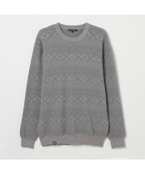 ROSASEN(ロサーセン)の「【Rosasen/GOLF】モールニット オルテガ柄セーター(ニット/セーター・メンズ・ネイビー/ブラウン/グレー・XL/L/M)」の4枚目の写真
