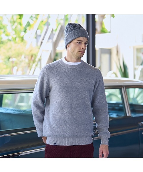 ROSASEN(ロサーセン)の「【Rosasen/GOLF】モールニット オルテガ柄セーター(ニット/セーター・メンズ・ネイビー/ブラウン/グレー・XL/L/M)」の6枚目の写真