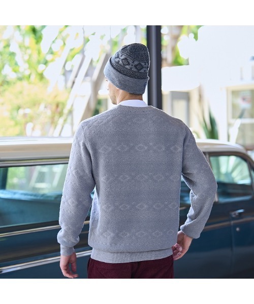 ROSASEN(ロサーセン)の「【Rosasen/GOLF】モールニット オルテガ柄セーター(ニット/セーター・メンズ・ネイビー/ブラウン/グレー・XL/L/M)」の7枚目の写真