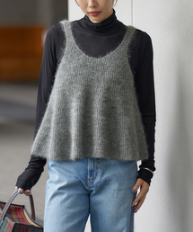 IENA | モヘヤミックスフレアタンク(ベスト)