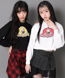 ANAP GｉRL（アナップガール）の「GIRLカスレプリント クロップドスウェット（スウェット・キッズ）」