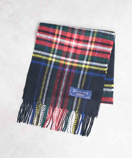 HIGHLAND TWEEDS(ハイランドツィード)の「【RS】【HIGHLAND TWEEDS/ハイランドツイード】WOOL SCARF(マフラー・メンズ・ブラック/ベージュ/ダークグレー/その他2/その他/ワインレッド/その他1・FREE)」の5枚目の写真