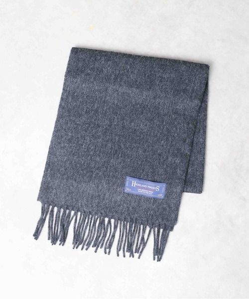 HIGHLAND TWEEDS(ハイランドツィード)の「【RS】【HIGHLAND TWEEDS/ハイランドツイード】WOOL SCARF(マフラー・メンズ・ブラック/ベージュ/ダークグレー/その他2/その他/ワインレッド/その他1・FREE)」の2枚目の写真
