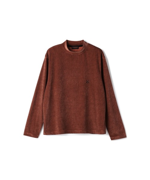 Mc McGREGOR(エムシーマックレガー)の「【Mc McGREGOR】ベロアボーダーモックネックT(Tシャツ/カットソー・メンズ・ホワイト/ブラウン/レッド・L/M)」の14枚目の写真