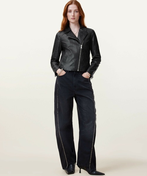 ALLSAINTS(オールセインツ)の「ALLSAINTS VELA BIKER(ライダースジャケット・レディース・ブラック・8/6/4/10)」の2枚目の写真