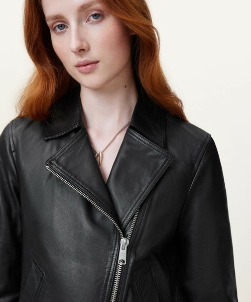 ALLSAINTS(オールセインツ)の「ALLSAINTS VELA BIKER(ライダースジャケット・レディース・ブラック・8/6/4/10)」の3枚目の写真