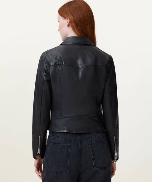 ALLSAINTS(オールセインツ)の「ALLSAINTS VELA BIKER(ライダースジャケット・レディース・ブラック・8/6/4/10)」の6枚目の写真
