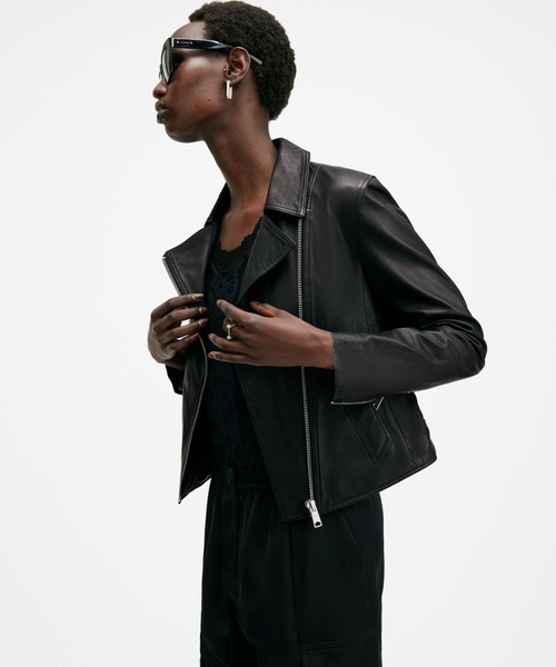 ALLSAINTS(オールセインツ)の「ALLSAINTS VELA BIKER(ライダースジャケット・レディース・ブラック・8/6/4/10)」の7枚目の写真