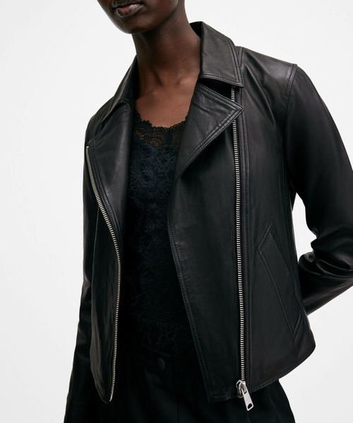 ALLSAINTS(オールセインツ)の「ALLSAINTS VELA BIKER(ライダースジャケット・レディース・ブラック・8/6/4/10)」の8枚目の写真