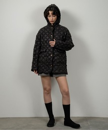 hooded quilted stitch point coat / フーデッドキルテッドステッチポイントコート