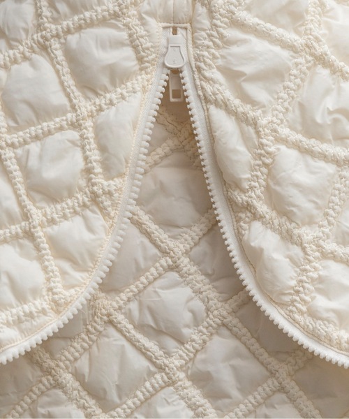 lawgy（ラウジー）の「hooded quilted stitch point coat / フーデッドキルテッドステッチポイントコート（その他アウター・レディース・ブラック/ホワイト・FREE）」の12枚目の写真