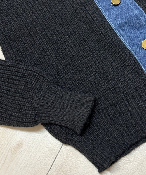 NANEA(ナネア)の「デニムドッキング異素材切り替えニットカーディガン(カーディガン/ボレロ・レディース・グレー/ブラウン/レッド/ブラック・フリー)」の20枚目の写真